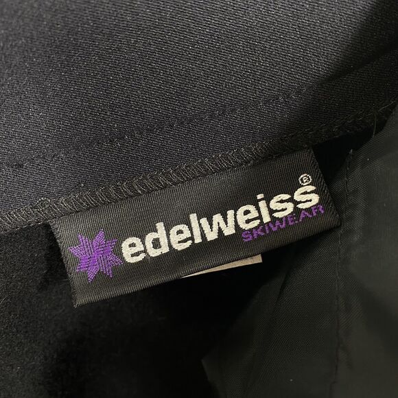 Vintage Edelweiss Wool Blend Ski Snow Pants Black Stirrup Stretch Womens Size 10 - Picture 9 of 9